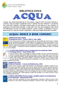 acqua - Comune di Cinisello Balsamo