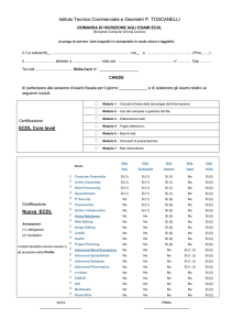 Istituto Tecnico Commerciale e Geometri P. TOSCANELLI ECDL