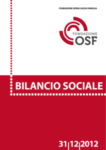 bilancio sociale - Fondazione OSF - Pordenone