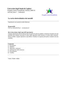 La seria elettrochimica dei metalli