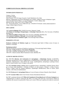 cv italiano - Master Genetica Forense