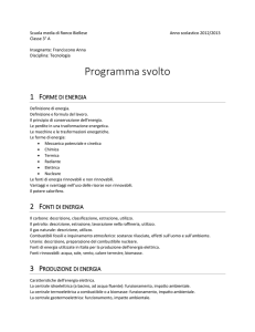 Programma svolto - Sito personale di Anna Franciscono
