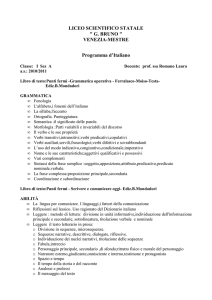 VENEZIA-MESTRE Programma d`Italiano