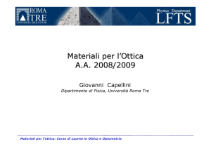 Materiali per l`ottica