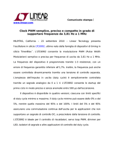 Clock PWM semplice, preciso e compatto in grado di supportare