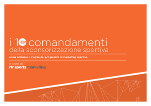 i 1 comandamenti - RTR Sports Marketing