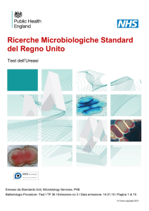 Ricerche Microbiologiche Standard del Regno Unito