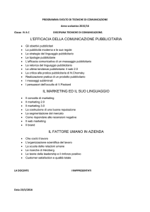 l`efficacia della comunicazione pubblicitaria il