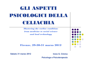GLI ASPETTI PSICOLOGICI DELLA CELIACHIA