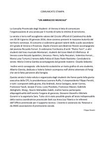 COMUNICATO STAMPA “UN ABBRACCIO MUSICALE” La Consulta