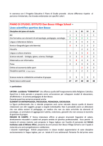 quadro orario liceo - Don Bosco Village School