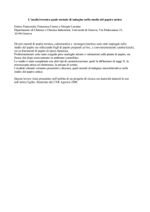 L`analisi termica quale metodo di indagine nello studio del papiro