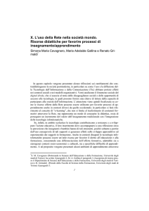 X. L`uso della Rete nella società mondo. Risorse didattiche per