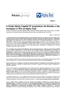 qui il comunicato stampa