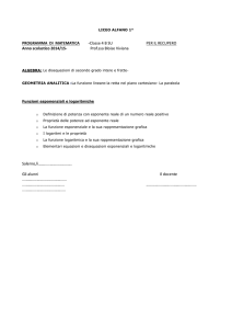 PROGRAMMA DI MATEMATICA