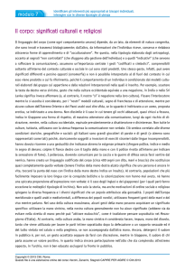 Il corpo: significati culturali e religiosi