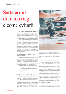 Sette errori di marketing e come evitarli