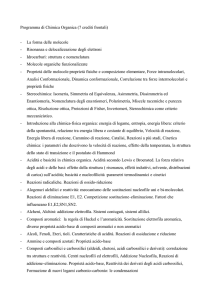 Programma Chimica organica
