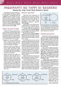 inquinanti su tappi di sughero