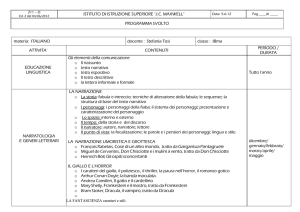 PROGRAMMA SVOLTO materia: ITALIANO