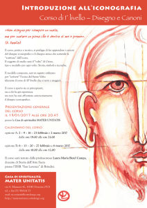 Introduzione all`iconografia Corso di I° livello – Disegno e Canoni