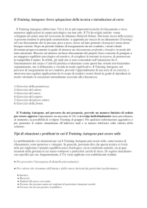 Il Training Autogeno: breve spiegazione della tecnica e introduzione