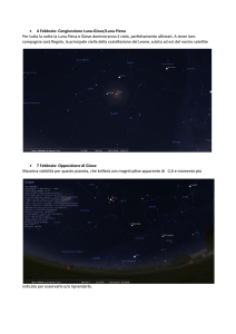 4 Febbraio: Congiunzione Luna-Giove/Luna Piena Per tutta la notte