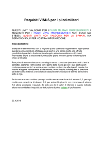 Requisiti VISUS per i piloti militari