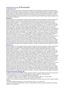 Il Disturbo Narcisistico di Personalità Introduzione Il criterio