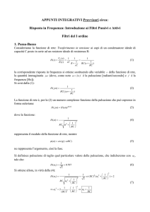 INTRODUZIONE AI FILTRI (Corso "Teoria dei Circuiti")