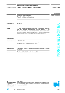 UNI EN 13015 - Elevatori Srl