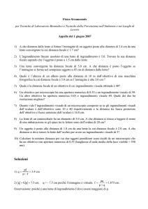 Problemi d`esame 3 - Dipartimento di Fisica