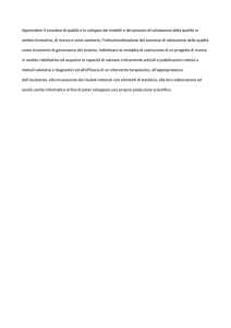 Apprendere il concetto di qualità e lo sviluppo dei modelli e dei