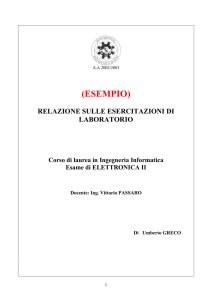 esempio - Ing. Informatica