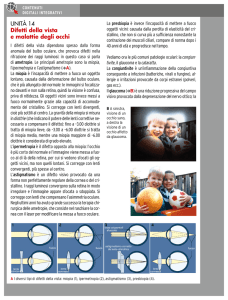 Unità 14 Difetti della vista e malattie degli occhi