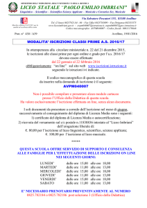 LICEO STATALE “PAOLO EMILIO IMBRIANI”