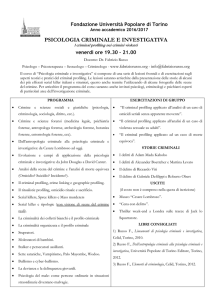 psicologia criminale e investigativa