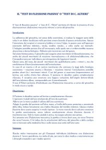 "test di flessione passiva" o "test di c. altieri"