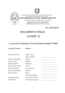 Documento finale di classe 1D