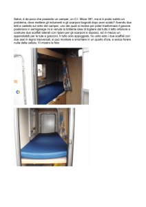 Salve, da poco che possiedo un camper, un C