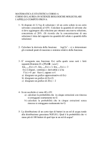 Si dispone di 2,3 kg - Dipartimento di Matematica