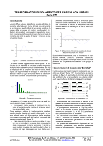 TRASFORMATORI DI ISOLAMENTO PER CARICHI NON LINEARI