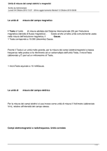 Unità di misura dei campi elettrici e magnetici