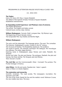 PROGRAMMA DI LETTERATURA INGLESE SVOLTO NELLA