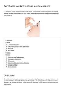 Secchezza oculare: sintomi, cause e rimedi