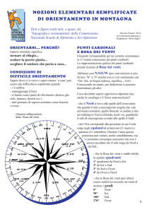Orientamento in montagna