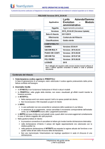 Lynfa Azienda/Gamma Evolution – Modulo amministrativo