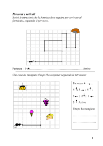 Esercizi di matematica: Percorsi, reticoli e logica
