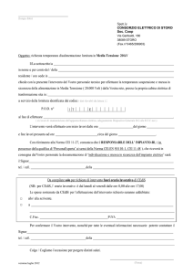 Modulo di richiesta disalimentazione di Alta Tensione