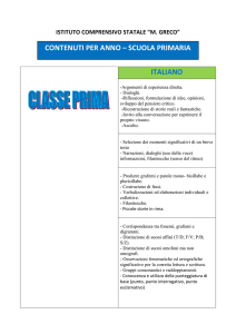 italiano contenuti per anno – scuola primaria